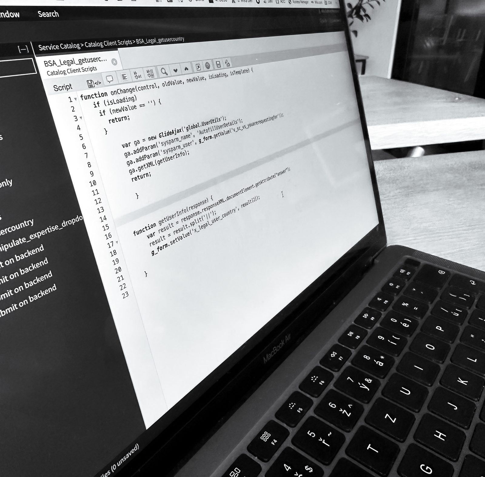 ServiceNow code